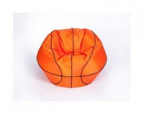 Кресло-мешок Баскетбольный мяч большой оранжево-черное в Губкинском - gubkinskiy.ok-mebel.com | фото 1