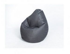 Кресло-мешок Груша велюр темно - серое большое в Губкинском - gubkinskiy.ok-mebel.com | фото 1