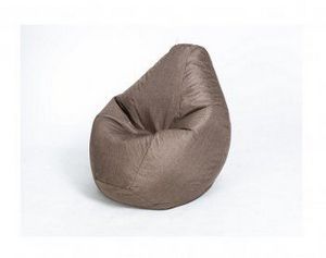 Кресло-мешок Груша велюр коричневое большое в Губкинском - gubkinskiy.ok-mebel.com | фото 1
