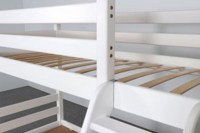 АДЕЛЬ Кровать двухъярусная с наклонной лестницей (белый) в Губкинском - gubkinskiy.ok-mebel.com | фото 6