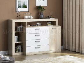 Ангара Комод (Белый глянец/Сонома) в Губкинском - gubkinskiy.ok-mebel.com | фото 2
