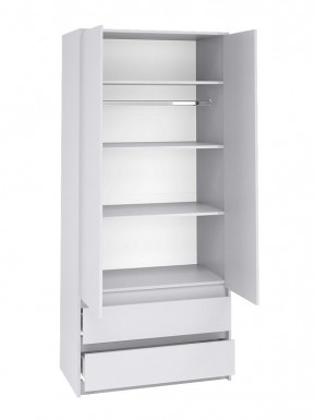 АЙДЕН ШК06-900 Шкаф 2 двери/2 ящика (серый) в Губкинском - gubkinskiy.ok-mebel.com | фото 2