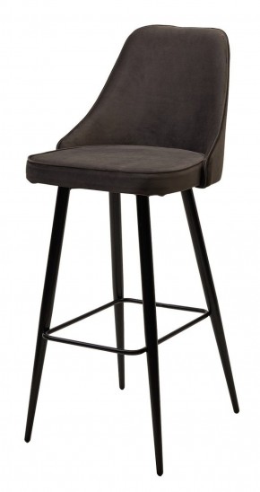 Барный стул NEPAL-BAR ГРАФИТ #14, велюр/ черный каркас (H=78cm) М-City в Губкинском - gubkinskiy.ok-mebel.com | фото 1