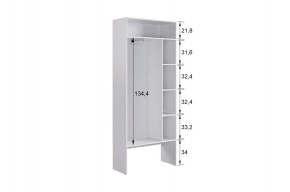 БАСКО Прихожая К5 (белое дерево) в Губкинском - gubkinskiy.ok-mebel.com | фото 9