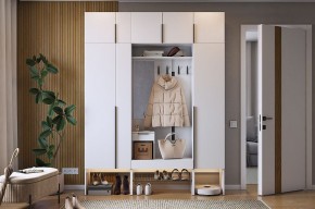 БАСКО Прихожая К9 (белое дерево) в Губкинском - gubkinskiy.ok-mebel.com | фото 2
