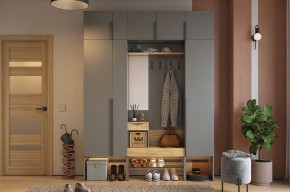 БАСКО Прихожая К9 (графит) в Губкинском - gubkinskiy.ok-mebel.com | фото 2