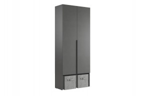 БАСКО Шкаф двухдверный L800 (графит) в Губкинском - gubkinskiy.ok-mebel.com | фото