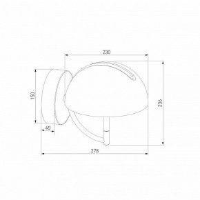 Бра Eurosvet Emisfero 50083/1 LED золото в Губкинском - gubkinskiy.ok-mebel.com | фото 3