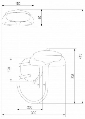 Бра Eurosvet Fungo 50388/2 LED черный в Губкинском - gubkinskiy.ok-mebel.com | фото 5