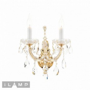 Бра iLamp Diamond W6071-2 GD+CL в Губкинском - gubkinskiy.ok-mebel.com | фото 2