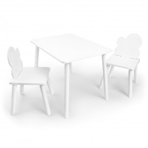 Детский комплект стол и два стула «Облачко» Rolti Baby (белый/белый, массив березы/мдф) в Губкинском - gubkinskiy.ok-mebel.com | фото