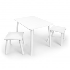 Детский комплект стол и два табурета Rolti Baby (белая столешница/белое сиденье/белые ножки) в Губкинском - gubkinskiy.ok-mebel.com | фото 1