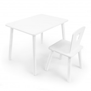 Детский комплект стол и стул «Корона» Rolti Baby (белый/белый, массив березы/мдф) в Губкинском - gubkinskiy.ok-mebel.com | фото 1