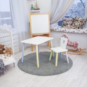 Детский комплект стол и стул «Корона» Rolti Baby (белый/цветной, массив березы/мдф) в Губкинском - gubkinskiy.ok-mebel.com | фото 2