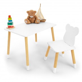 Детский комплект стол и стул «Мишка» Rolti Baby (белый/береза, массив березы/мдф) в Губкинском - gubkinskiy.ok-mebel.com | фото 2