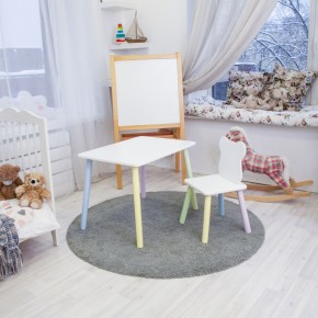 Детский комплект стол и стул «Мишка» Rolti Baby (белый/цветной, массив березы/мдф) в Губкинском - gubkinskiy.ok-mebel.com | фото 2