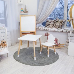 Детский комплект стол и стул «Облачко» Rolti Baby (белый/береза, массив березы/мдф) в Губкинском - gubkinskiy.ok-mebel.com | фото 4