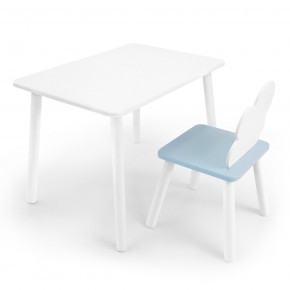 Детский комплект стол и стул «Облачко» Rolti Baby (белый/голубой, массив березы/мдф) в Губкинском - gubkinskiy.ok-mebel.com | фото 1