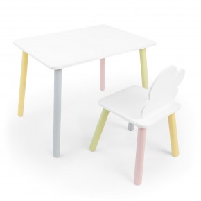 Детский комплект стол и стул «Облачко» Rolti Baby (белый/цветной, массив березы/мдф) в Губкинском - gubkinskiy.ok-mebel.com | фото 1