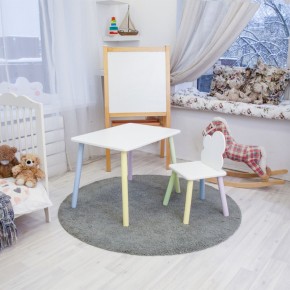 Детский комплект стол и стул «Облачко» Rolti Baby (белый/цветной, массив березы/мдф) в Губкинском - gubkinskiy.ok-mebel.com | фото 2