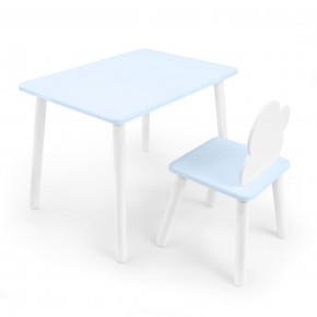 Детский комплект стол и стул «Облачко» Rolti Baby  (голубая столешница/голубое сиденье/белые ножки) в Губкинском - gubkinskiy.ok-mebel.com | фото