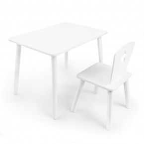 Детский комплект стол и стул «Звезда» Rolti Baby (белый/белый, массив березы/мдф) в Губкинском - gubkinskiy.ok-mebel.com | фото