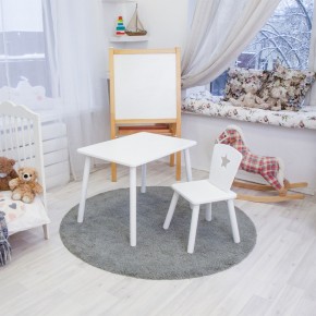 Детский комплект стол и стул «Звезда» Rolti Baby (белый/белый, массив березы/мдф) в Губкинском - gubkinskiy.ok-mebel.com | фото 2