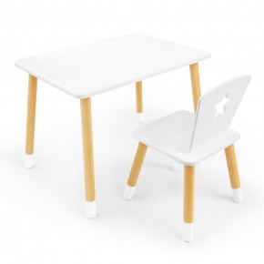 Детский комплект стол и стул «Звезда» Rolti Baby (белый/береза, массив березы/мдф) в Губкинском - gubkinskiy.ok-mebel.com | фото 1