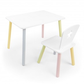Детский комплект стол и стул «Звезда» Rolti Baby (белый/цветной, массив березы/мдф) в Губкинском - gubkinskiy.ok-mebel.com | фото 1