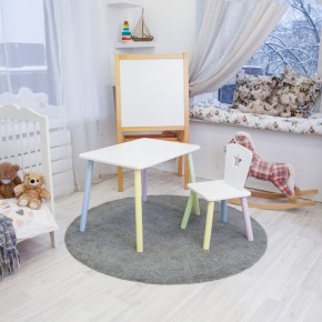 Детский комплект стол и стул «Звезда» Rolti Baby (белый/цветной, массив березы/мдф) в Губкинском - gubkinskiy.ok-mebel.com | фото 2