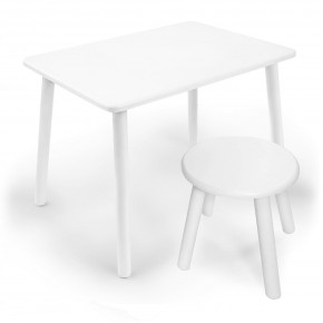 Детский комплект стол и табурет круглый Rolti Baby с накладкой Алфавит (белая столешница/белое сиденье/белые ножки) в Губкинском - gubkinskiy.ok-mebel.com | фото 3