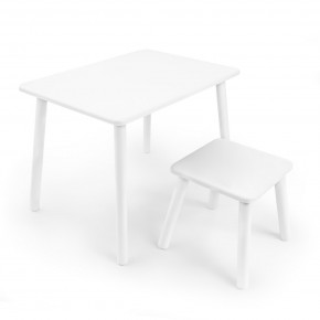 Детский комплект стол и табурет Rolti Baby (белая столешница/белое сиденье/белые ножки) в Губкинском - gubkinskiy.ok-mebel.com | фото 1