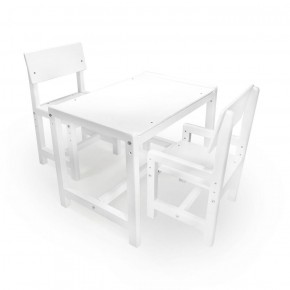Детский растущий комплект стол и два стула  Я САМ "Лофт" (Белый, Белый) в Губкинском - gubkinskiy.ok-mebel.com | фото