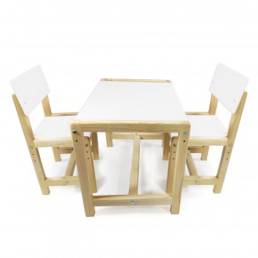 Детский растущий комплект стол и два стула  Я САМ "Лофт" (Белый, Сосна) в Губкинском - gubkinskiy.ok-mebel.com | фото 1