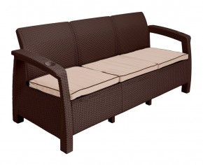 Диван Yalta Premium Sofa 3 Set (Ялта) шоколадный (+подушки под спину) в Губкинском - gubkinskiy.ok-mebel.com | фото 2