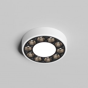 DK2440-WB Встраиваемый светильник DUAL 5+5 Вт, LED 4000K, IP 20, d90mm, белый/черный, алюминий/акрил в Губкинском - gubkinskiy.ok-mebel.com | фото
