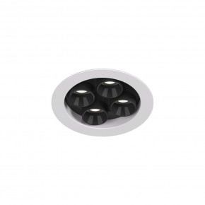 DK2510-WB Встраиваемый светильник SPACE со светодиодом d65 220V 8W 38° 4000К IP20 белый/черный алюминий в Губкинском - gubkinskiy.ok-mebel.com | фото 4