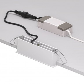 DK2514-WB Встраиваемый светильник SPACE со светодиодом L126mm 220V 10W 38° 4000К IP20 белый/черный алюминий в Губкинском - gubkinskiy.ok-mebel.com | фото 3