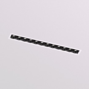 DK2532-WB Встраиваемый светильник SPACE со светодиодом под шпатлевку L240mm 220V 20W 38° 4000К IP20 белый/черный алюминий в Губкинском - gubkinskiy.ok-mebel.com | фото