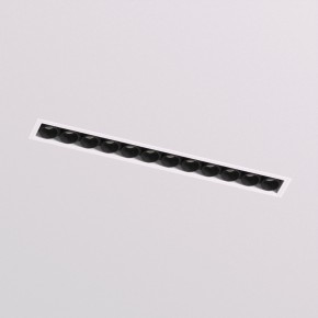 DK2532-WB Встраиваемый светильник SPACE со светодиодом под шпатлевку L240mm 220V 20W 38° 4000К IP20 белый/черный алюминий в Губкинском - gubkinskiy.ok-mebel.com | фото 2
