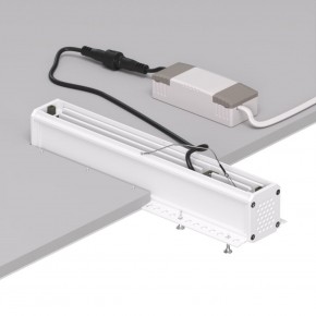 DK2532-WB Встраиваемый светильник SPACE со светодиодом под шпатлевку L240mm 220V 20W 38° 4000К IP20 белый/черный алюминий в Губкинском - gubkinskiy.ok-mebel.com | фото 6