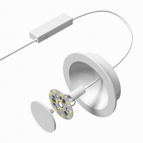 DK2700-WH Встраиваемый светильник, IP 20, 7 Вт, LED 3000, белый, алюминий в Губкинском - gubkinskiy.ok-mebel.com | фото 4