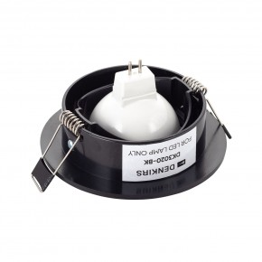 DK3020-BK Встраиваемый светильник, IP 20, 10 Вт, GU5.3, LED, черный, пластик в Губкинском - gubkinskiy.ok-mebel.com | фото 3