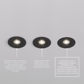 DK3020-BK Встраиваемый светильник, IP 20, 10 Вт, GU5.3, LED, черный, пластик в Губкинском - gubkinskiy.ok-mebel.com | фото 5