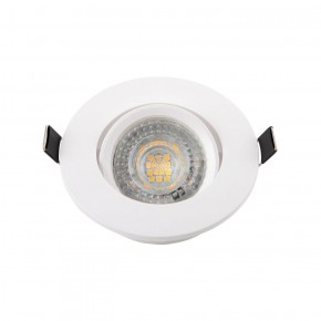 DK3020-WH Встраиваемый светильник, IP 20, 10 Вт, GU5.3, LED, белый, пластик в Губкинском - gubkinskiy.ok-mebel.com | фото 2