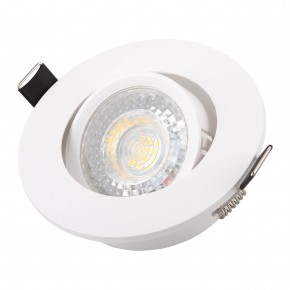 DK3020-WH Встраиваемый светильник, IP 20, 10 Вт, GU5.3, LED, белый, пластик в Губкинском - gubkinskiy.ok-mebel.com | фото 2