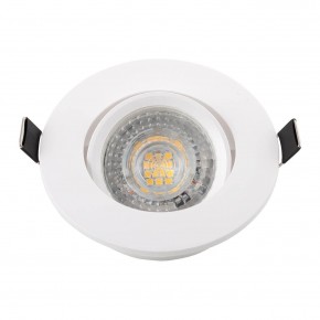 DK3020-WH Встраиваемый светильник, IP 20, 10 Вт, GU5.3, LED, белый, пластик в Губкинском - gubkinskiy.ok-mebel.com | фото 4