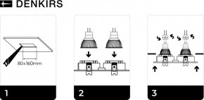 DK3022-WH Встраиваемый светильник, IP 20, 10 Вт, GU5.3, LED, белый, пластик в Губкинском - gubkinskiy.ok-mebel.com | фото 6