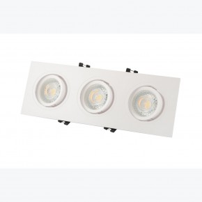 DK3023-WH Встраиваемый светильник, IP 20, 10 Вт, GU5.3, LED, белый, пластик в Губкинском - gubkinskiy.ok-mebel.com | фото 3