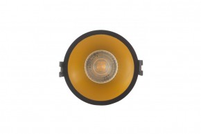 DK3026-BG Встраиваемый светильник, IP 20, 10 Вт, GU5.3, LED, черный/золотой, пластик в Губкинском - gubkinskiy.ok-mebel.com | фото 1